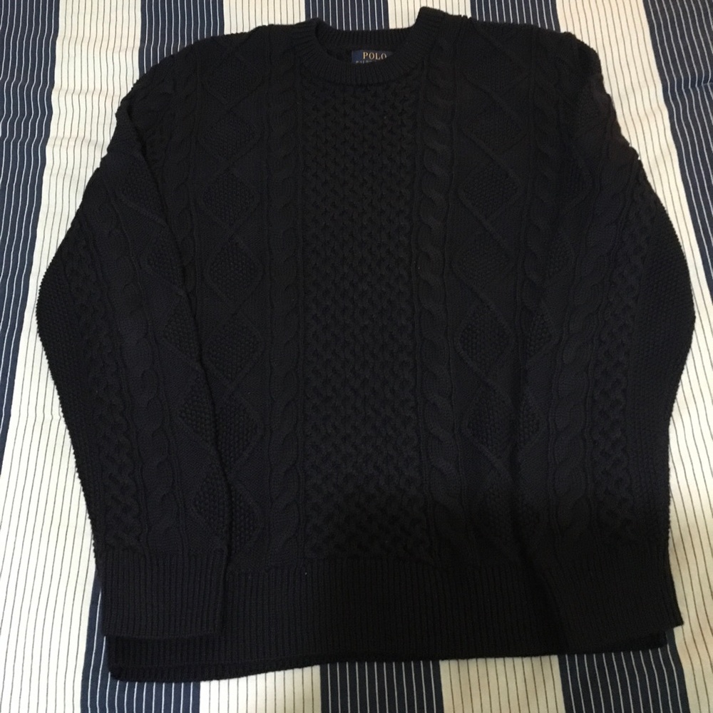 Polo Ralph Lauren Fisherman Crewneck Sweater (Navy)